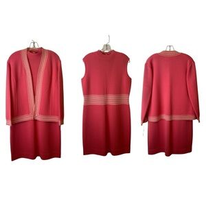 Gina Teresa Original Design – 100% Wool Sleeveless Dress & Jacket, Size 16.5 NWT